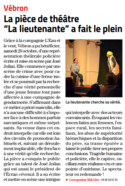 Vébron : La Lieutenante a fait le plein Vébron : La Lieutenante a fait le plein